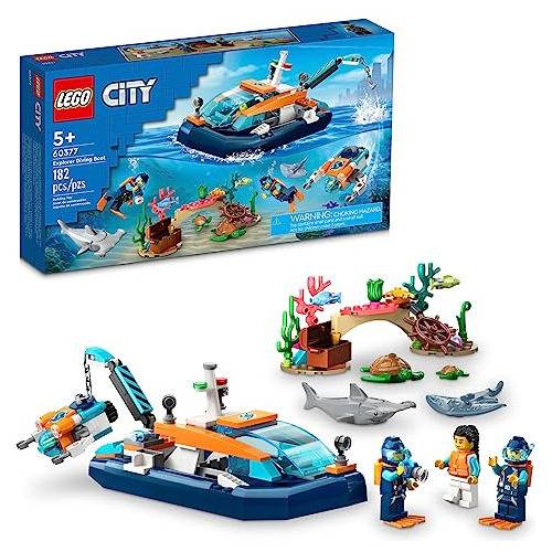 Lego City Explorer Diving Boat 60377 Ocean Building Toy, Inc