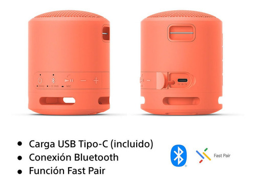 Imagen 10 de 11 de Parlante Inalámbrico Portátil Extra Bass Xb13 Color Rosa coral