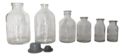 Botella De Vidrio Transparente Varias Medidas X 5 Unidades
