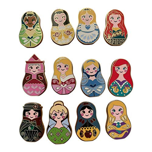 Disney Nesting Dolls 5 Pin Paquetes Coleccionables New, Mult