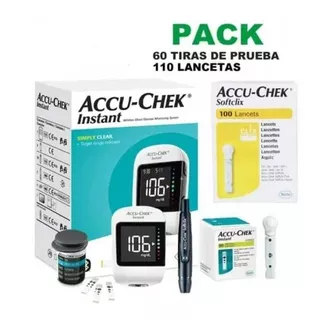 Glucometro Accu-chek Instant + 60 Tiras R. + 110 Lancetas