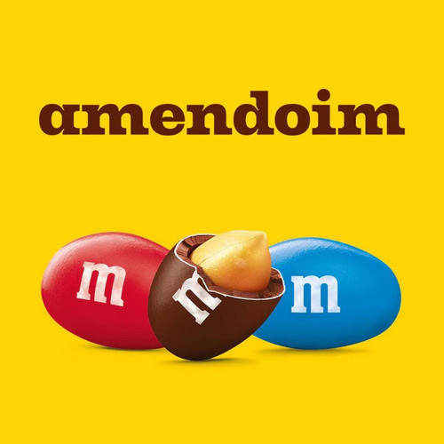 Confeito M&ms Amendoim M&M amendoim com amêndoa caixa 148 g