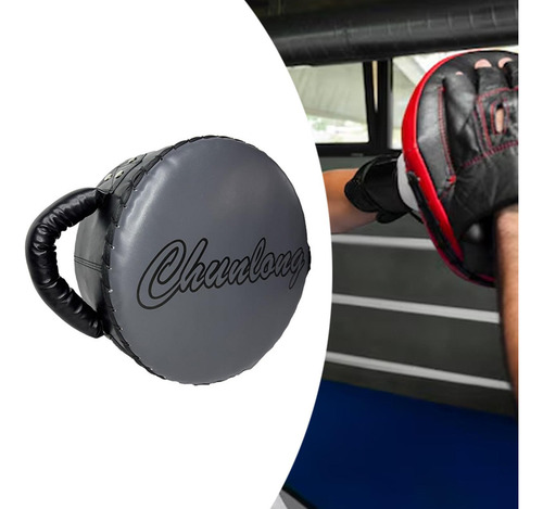 Punch Kick Target Focus Pad Redondo De Cuero Pu Bolsa Gris