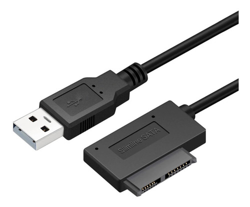 Cable Adaptador Slim Sata A Usb 7+6 Pines Lectoras Notebook