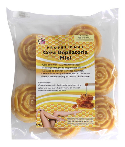 Cera Depilatoria Miel Natural Hipoalergenica Depilación