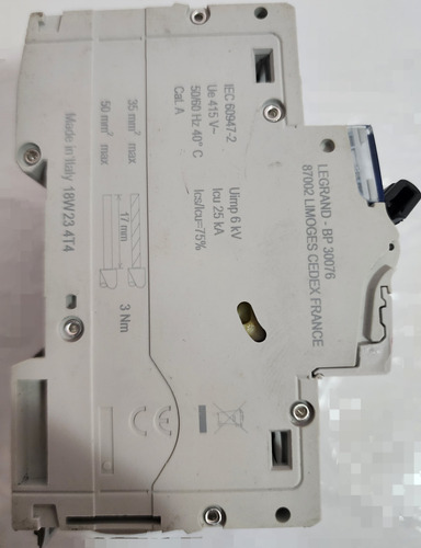 Interruptor Automatico 3p 16a Curva D 25ka 409833 Legrand