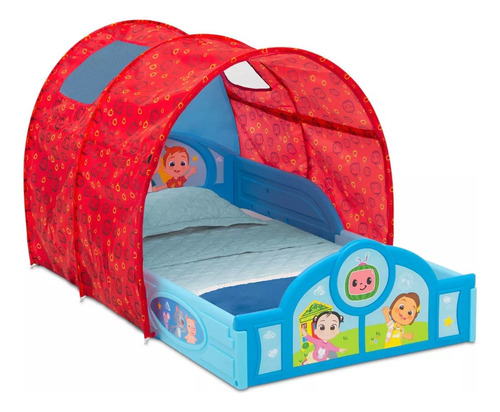 Cama Infantil Area De Juegos Con Toldo Cocomelon 