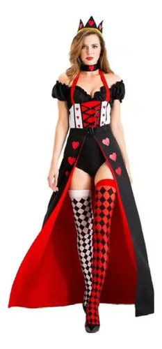 Vestido De Princesa De Corazón Rojo De Halloween Reina De Co