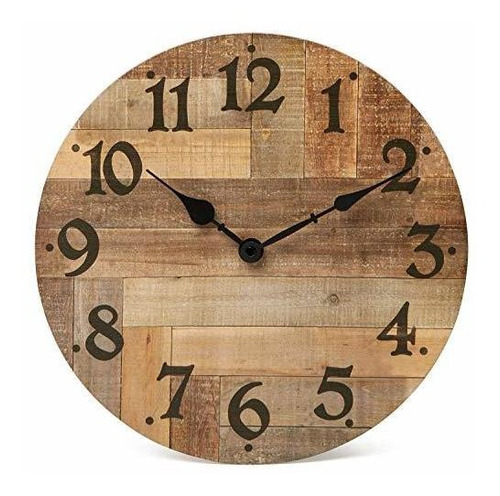 Reloj De Pared Vintage De Granja, 12 Pulgadas, Funciona...