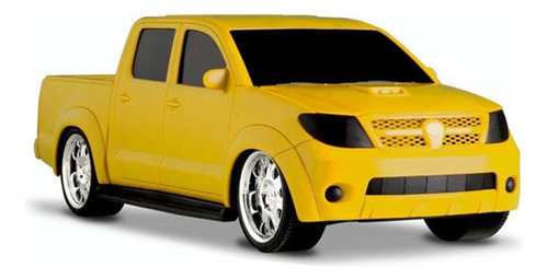 Brinquedo Carrinho Infantil Pick Up Vision Hilux Toyota Roma Cor Amarelo