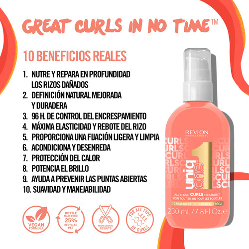 Revlon All In One Curls Leave-in Para Cabello Rizado
