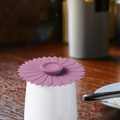 5 Set De Protectores De Vasos De Silicona Para Púrpura