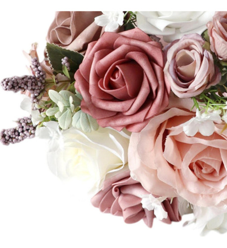 Boda Bouquet Bouquet Lanzando Flores De Rosa De Rosa Oscuro