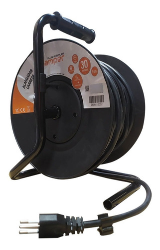 Alargador Carrete 4tomas Schuko 30mt 250v 3g1.0mm H05vv-f