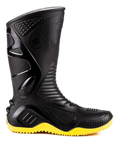 Bota Galocha Moto 100 Impermeavel Motosafe Solado Amarelo Frete