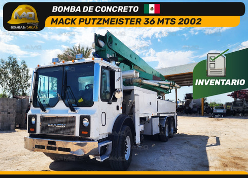 Bomba Pluma De Concreto Mack Putzmeister 36 Mts 2002