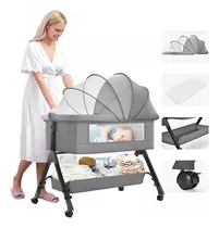 Comprar Cuna Moisés Plegable Portátil Con Bebe Colchón Mosquitera