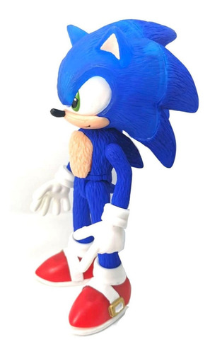 Imagen 6 de 7 de Figura Sonic The Hedgehog Azul Juguete Articulado Boom 24cm