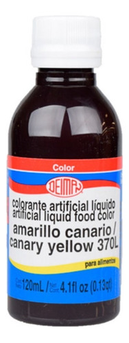 Colorante Líquido Amarillo Canario Deiman L-370 120ml