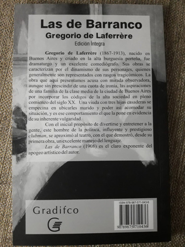 Las De Barranco - Gregorio De Laferrere - Ed. Gradifco Nuevo