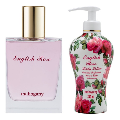 Kit Mahogany English Rose: Colonia E Hidratante