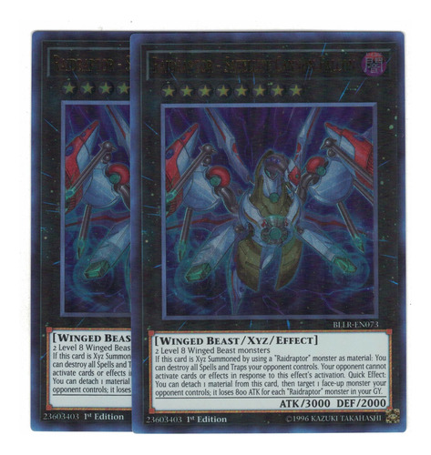 Yugioh 2x Raidraptor - Satellite Cannon Falcon Ultra 1st Bll