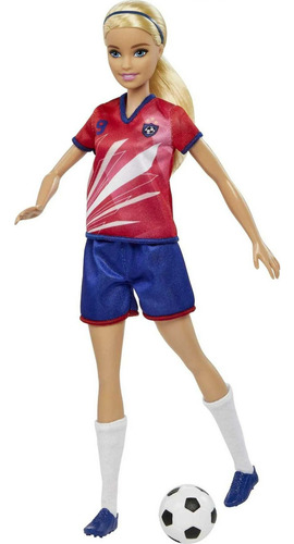 Muñeca Barbie Futbolista Rubia