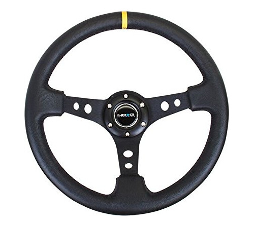 Nrg Reinforced Steering Wheel Rst-006bk-y + U.s. Performance