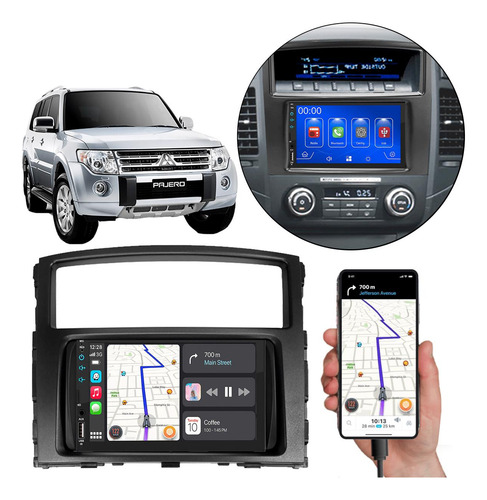 Kit Multimidia Pajero Full 08 10 12 16-21 Camera + Moldura