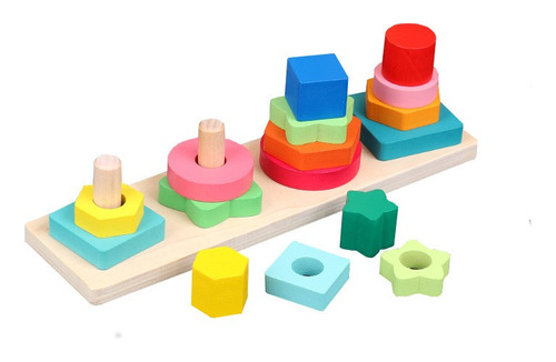 Juguete Montessori Didáctico De Clasificación Y Apilamiento