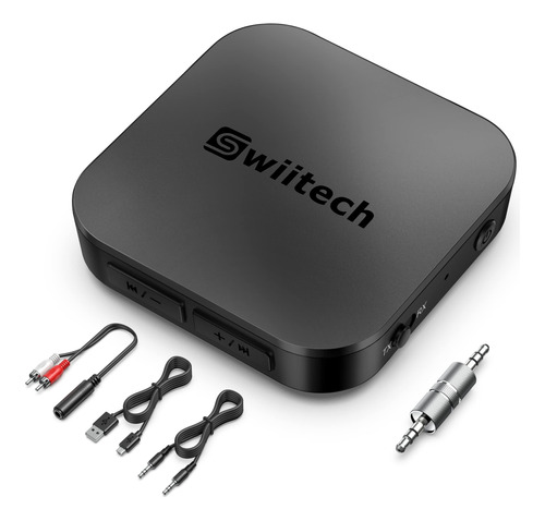 Swiitech Receptor Transmisor Bluetooth, Adaptador Aux Blueto