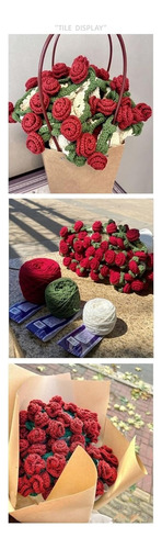 Para Crochet De Manta De Ramos Manta De Rosas Hecha A Mano,