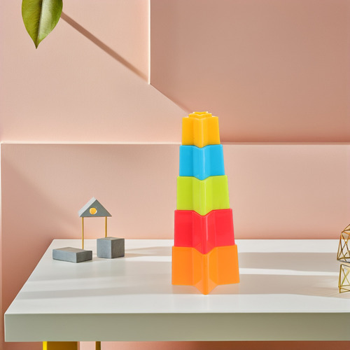 5 Tazas Para Bebés: Juguete Educativo Con Números -