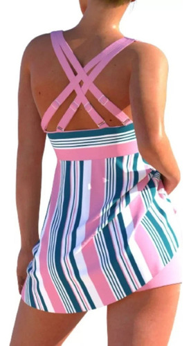 Traje De Baño De Playa De Dos Piezas Con Falda De Moda Para