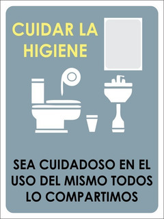 Cartel De Higiene Para Bano | MercadoLibre.com.ar