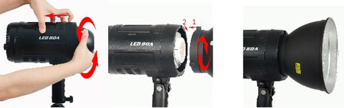 Iluminador Led Luz Continua Bi Color Visico 80a M/ Bowens