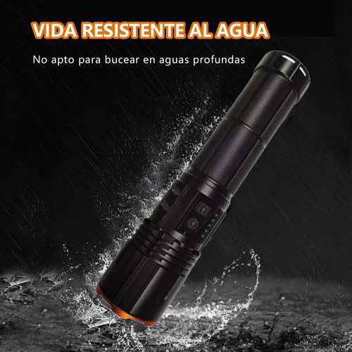 10000lm Linterna Zoom Recargable Alta Potencia Cob Camping