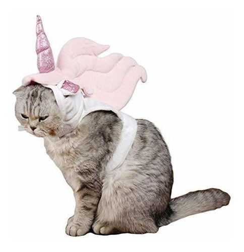 Disfraz Unicornio Rosa Para Mascotas, Talla M
