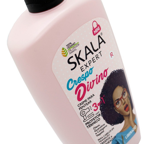 Imagen 4 de 5 de Skala Crespo Divino Crema Peinar Protector Termico Vegano