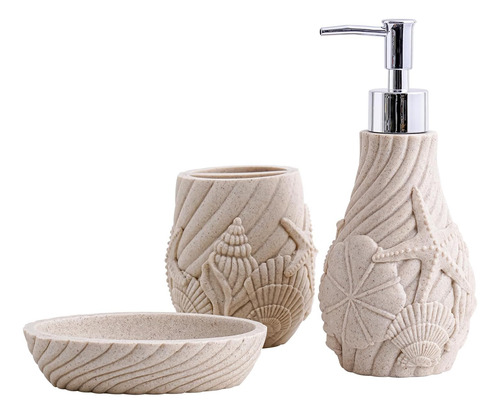 Juego De Accesorios De Baño, 3 Piezas, Patrones 3d Inspirado