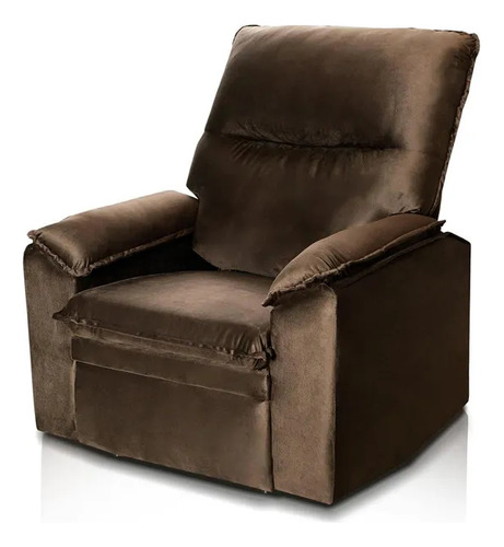 Poltrona Reclinable Holiday Tela Velour Estructura Maciza