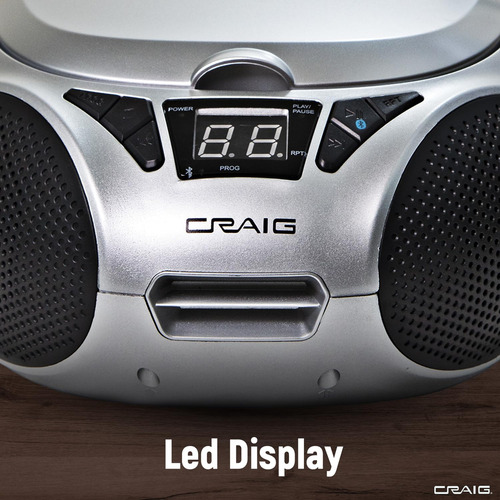 Caja De Cd Estereo Portatil De Carga Superior Craig Cd692...