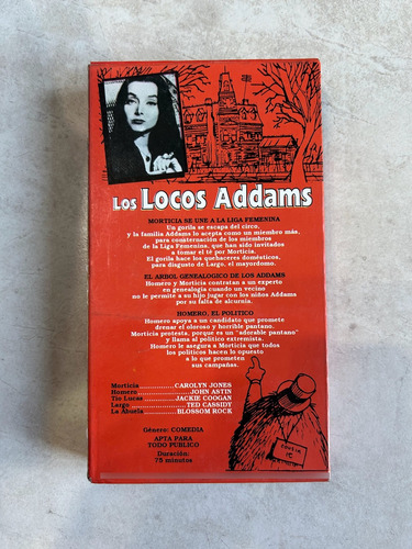 Pelicula Vhs Los Locos Addams Clásicos De La Comedia