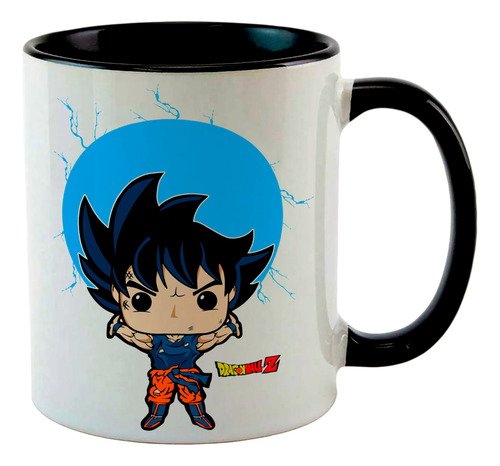 Caneca Dragon Ball Pop Art - Cerâmica 325ml Preto Goku