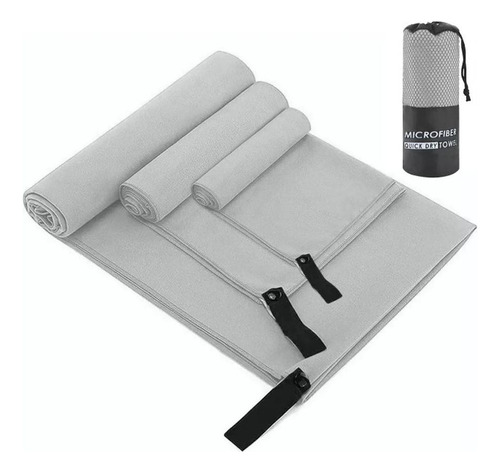 Toalla Baño Viaje De Microfibra De Secado Rápido, 3 Pcs