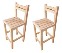 Comprar 2 Sillas De Madera Bancos Barra  O Bar Comodas Y Resistentes