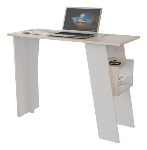 Escritorio Es21003 Arena Db/blanco Color Beige