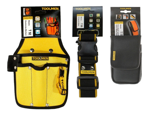 Imagen 6 de 8 de Cinturón Porta Herramientas Celular Toolmen T92 + T95 + T72