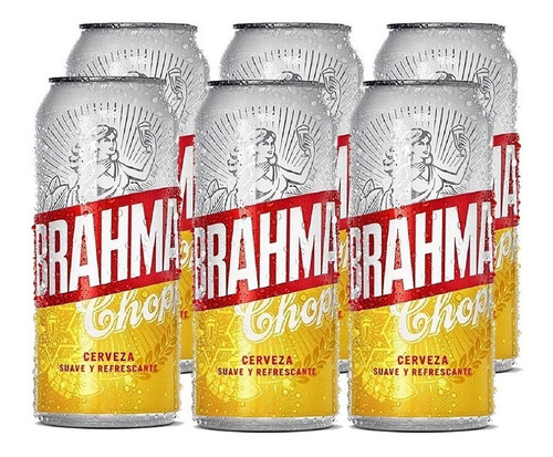Imagen 1 de 10 de Brahma Chopp . Cerveza . 473ml X 6 - Tomate Algo® -