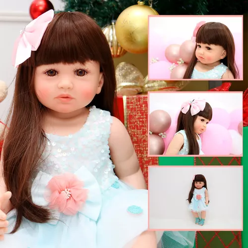 Boneca Bebe Reborn Malkitoys Silicone Amanda Morena 55cm - Malki toys